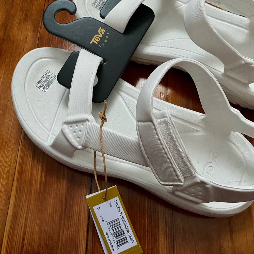New TEVA Hurricane Drift Sandal, White Sz 8